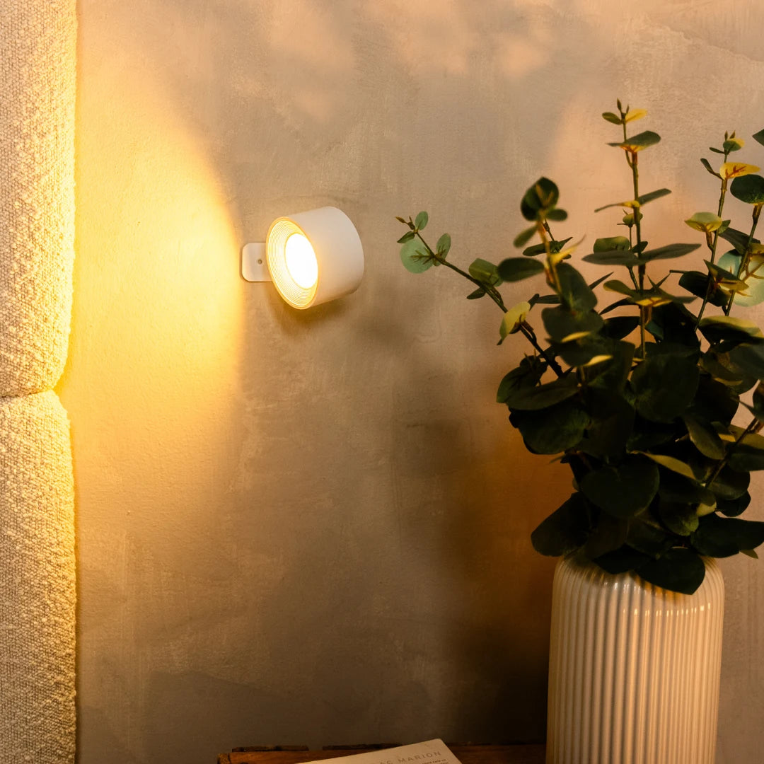 Miviano Halo™ Cordless Magnetic Wall Light – 360° Rotating Glow