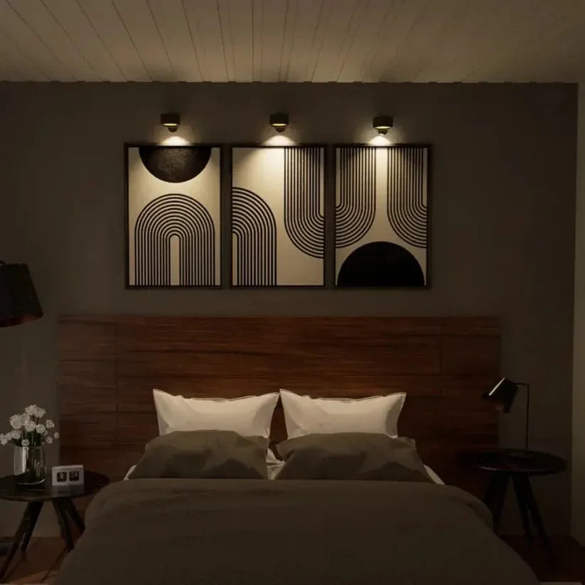 Miviano Halo™ Cordless Magnetic Wall Light – 360° Rotating Glow