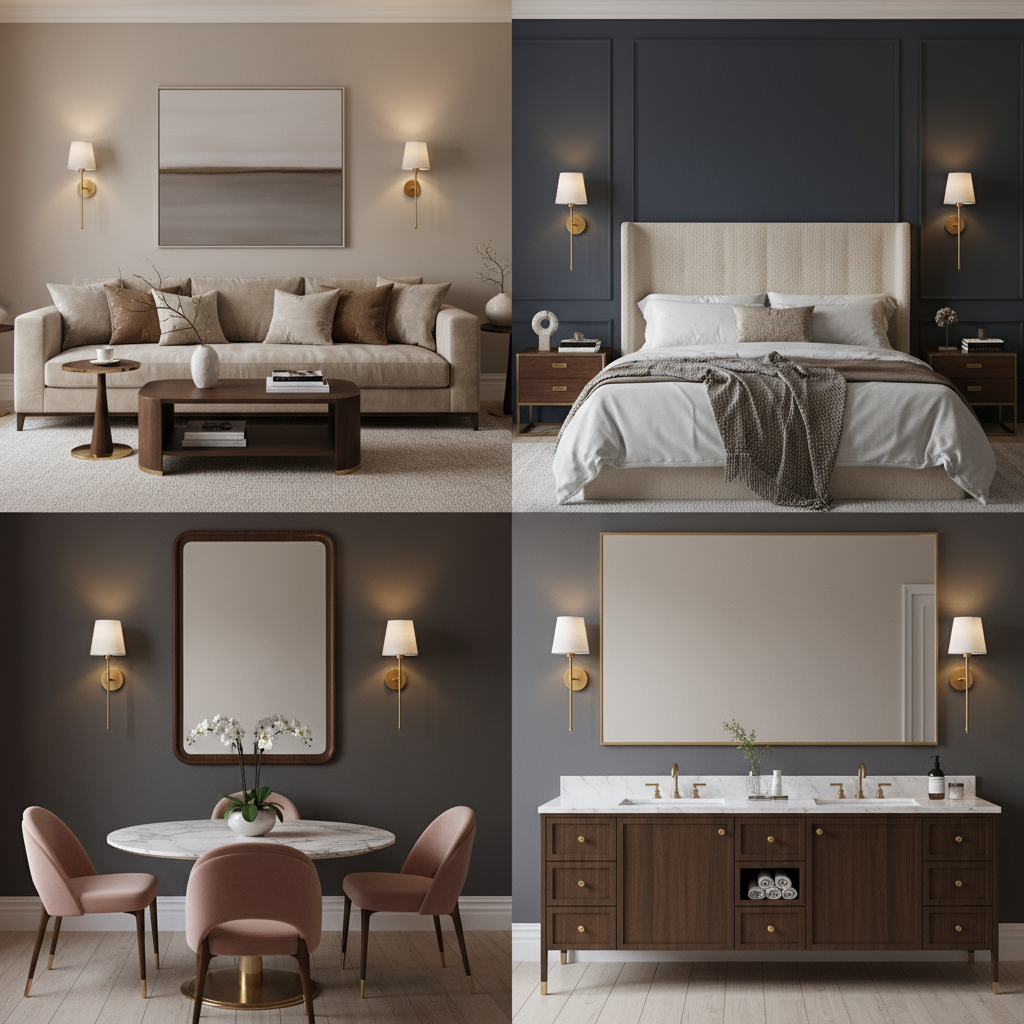 Miviano Lumi™ Cordless Wall Sconces – Tool-Free Installation