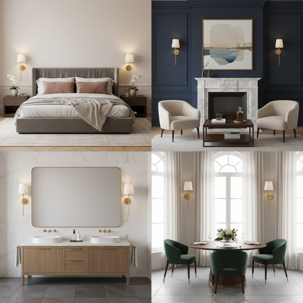 Miviano Lumi™ Cordless Wall Sconces – Tool-Free Installation