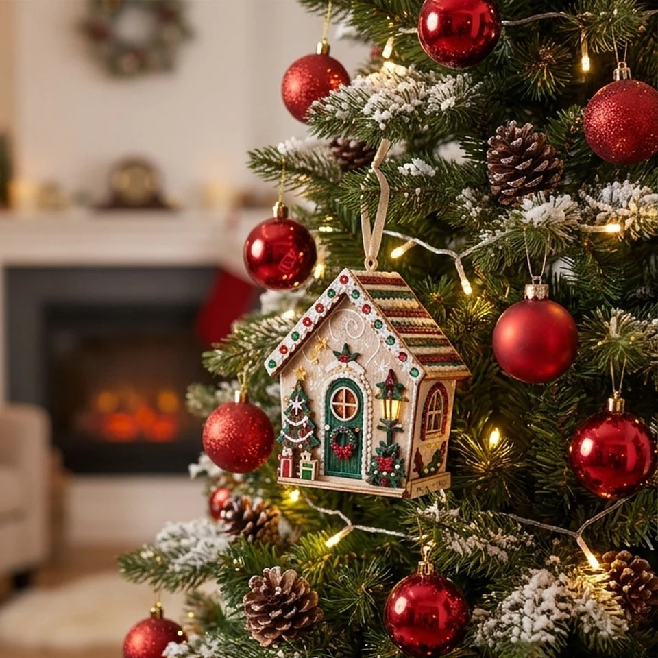 DIY HANGING CHRISTMAS HOUSE ORNAMENT KIT