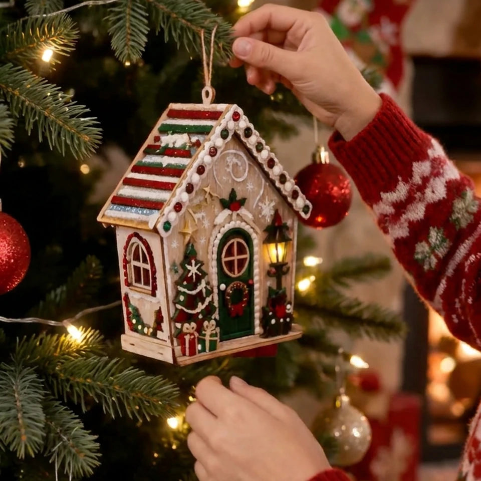 DIY HANGING CHRISTMAS HOUSE ORNAMENT KIT