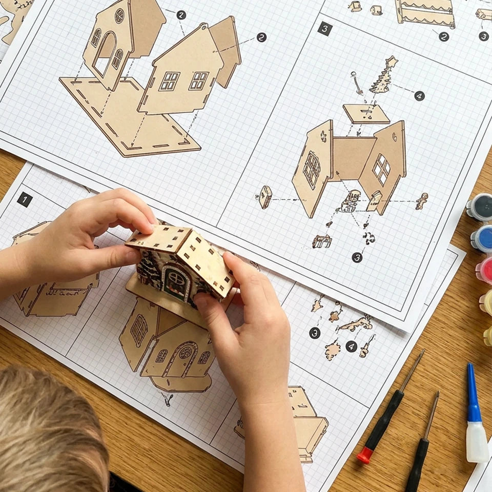 DIY HANGING CHRISTMAS HOUSE ORNAMENT KIT