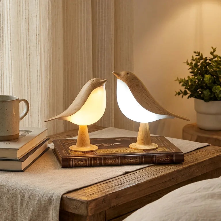 Wooden Bird Lamp