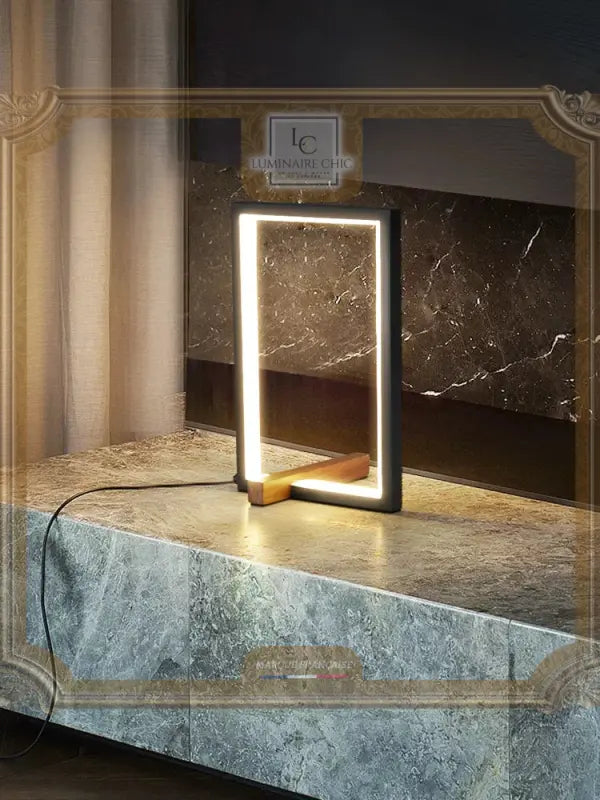 Miviano Modern rectangular bedside lamp